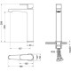 Смеситель для раковины высокий Aquanet Oberon 240 мм матовый черный AQ1204MB