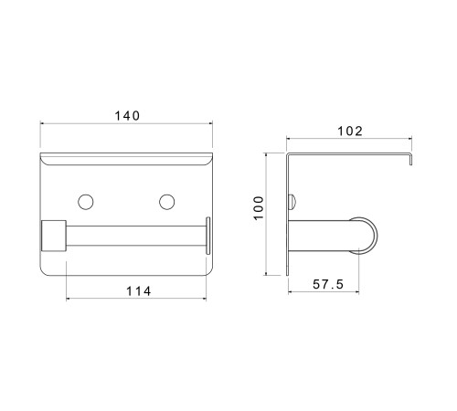 Бумагодержатель с полкой Aquanet Europa AQ4939BG шлифованное золото AQ4939BG