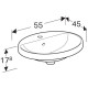 Раковина встраиваемая Geberit VariForm овальная 55х45 см с отверстием под смеситель 500.720.01.2