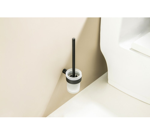 Ершик для унитаза Aquatek Лира матовый черный AQ4410MB