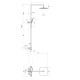Душевая стойка RAVAK Flat FL 091.20BL с термостатом для ванны черный X070443