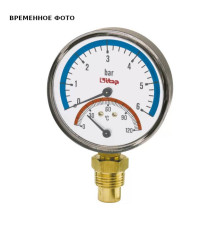 Термоманометр радиальный STOUT 80/6 1/2 6 бар 120 °C 484B012