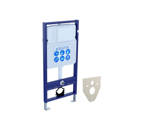 Комплект инсталляции AQUATEK ОБЕРОН T (рама INS-0000012, крепеж KKI-0000002, клавиша KDI-0000018, унитаз AQ1365T-00 soft-close) INS-0000012/KKI-0000002/KDI-0000018/AQ1365T-00