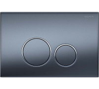 Панель смыва KDI 005C-1 оружейная сталь матовая ободок хром круглые клавиши KDI-0000035