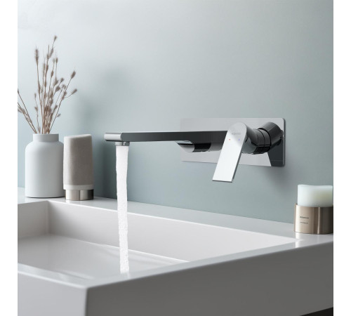 Смеситель для раковины Aquanet Лира настенный комплект со скрытой частью хром AQ1413CR