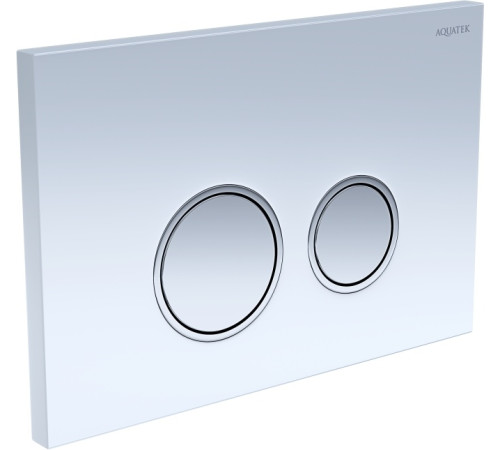 Панель смыва KDI 006E1 белая закаленное стекло круглая клавиша ободок хром KDI-0000028