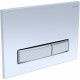 Панель смыва KDI Slim 009A-2 белая глянец прямоугольная клавиша хром KDI-0000030