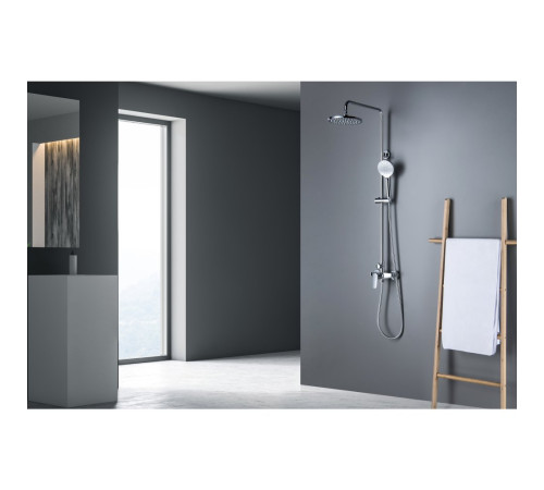 Душевая система со смесителем для душа Aquanet Бетта 220 мм хром AQ2160CR