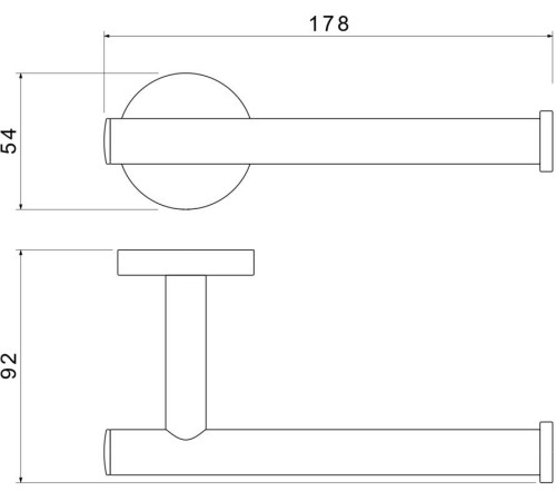 Бумагодержатель Aquanet Оберон матовый черный AQ4208MB