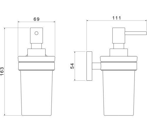 Дозатор для жидкого мыла Aquanet Европа матовый черный AQ4105MB