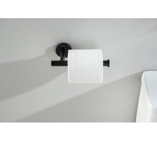 Бумагодержатель Aquanet Оберон матовый черный AQ4208MB