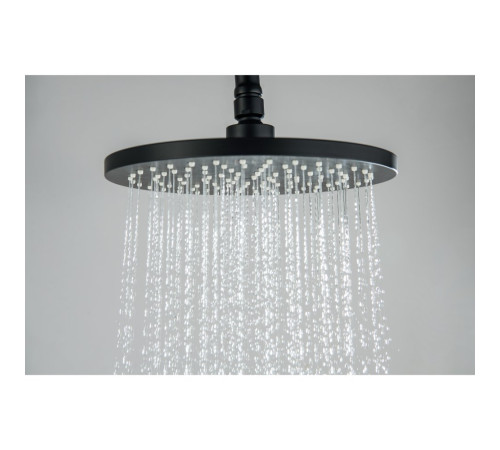 Душевая система со смесителем для душа Aquanet Бетта 220 мм матовый черный AQ2160MB