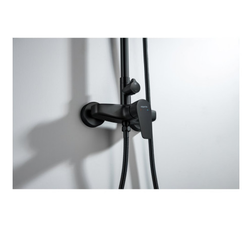 Душевая система со смесителем для душа Aquanet Бетта 220 мм матовый черный AQ2160MB