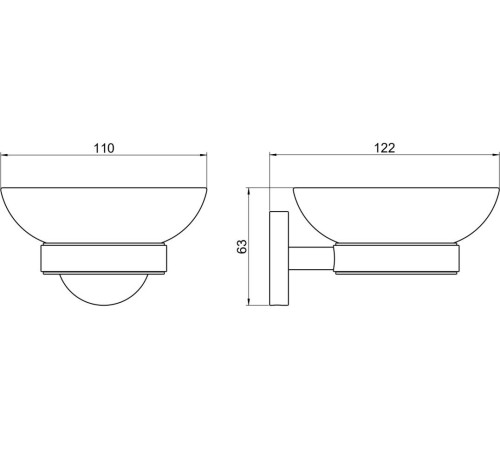 Мыльница Aquanet Бетта хром AQ4603CR