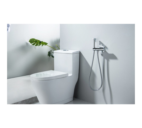 Комплект для гигиенического душа термостатический встроенный Aquanet Oberon смеситель, лейка, шланг, хром AQ1027CR