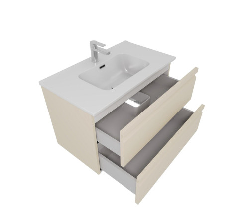 Комплект мебели для ванной AQUATON ВЕГА 60 с раковиной AQ0460-00 капучино светлый AQ77060-LC