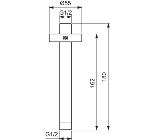 Потолочный держатель верхнего душа Ideal Standard IdealRain 150 мм B9446A2
