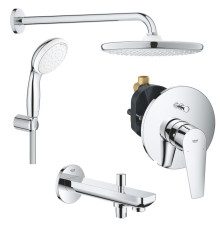 Душевая система GROHE Tempesta 250 со смесителем BauEdge и изливом для ванны 1000190