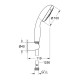 Душевая система GROHE Tempesta 250 со смесителем BauEdge и изливом для ванны 1000190