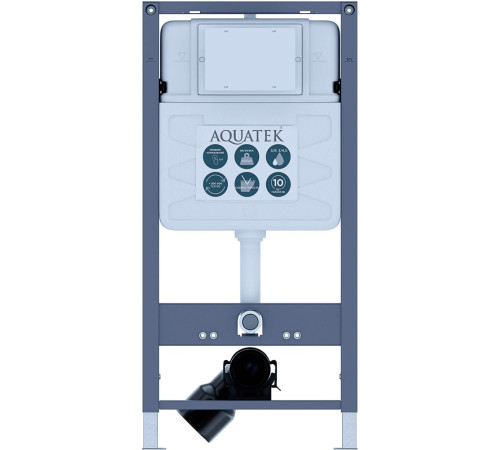 Комплект инсталляции 4 в 1 AQUATEK Сириус PNS-07 (рама INSP-0000001, унитаз AQ1582T-00, кнопка PNS-0000007) СИРИУС PNS-07