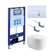Комплект инсталляции 4 в 1 AQUATEK Альтаир (рама INS-0000025, кнопка KDI-0000042, унитаз AQ1980-00) cm-042