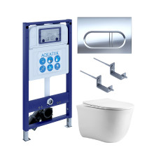 Комплект инсталляции с унитазом 4 в 1 AQUATEK КЛАССИК cm-043