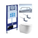 Комплект инсталляции с унитазом 4 в 1 AQUATEK КЛАССИК cm-043