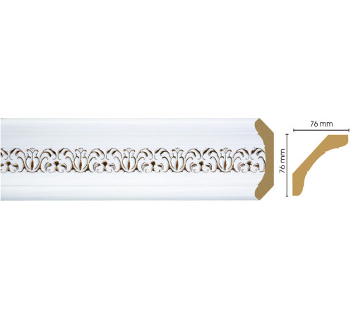 Плинтус потолочный DECOMASTER 76х76х2400 мм 169-118