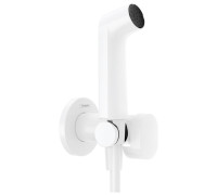 Комплект гигиенического душа hansgrohe Bidette со шлангом и держателем белый матовый 29232700