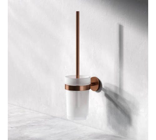Стойка с ершиком для туалета AM.PM X-Joy розовое золото A85A33344