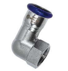 Угольник 90° Hoger 18х1/2 ВР пресс нержавеющая сталь SS5360504