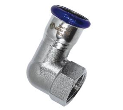 Угольник 90° Hoger 18х1/2 ВР пресс нержавеющая сталь SS5360504