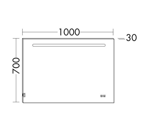 Зеркало Burgbad Fiumo 100х70 см с LED-подсветкой подогревом и USB SIIX100