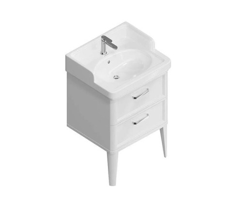 Тумба подвесная Kerama Marazzi Pompei 60 см 2 ящика белый глянцевый PO.M.60.2\WHT