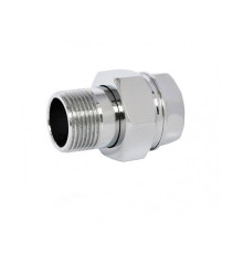 Сгон прямой Giacomini R18 1 1/4 НВ латунь хромированный R18X006