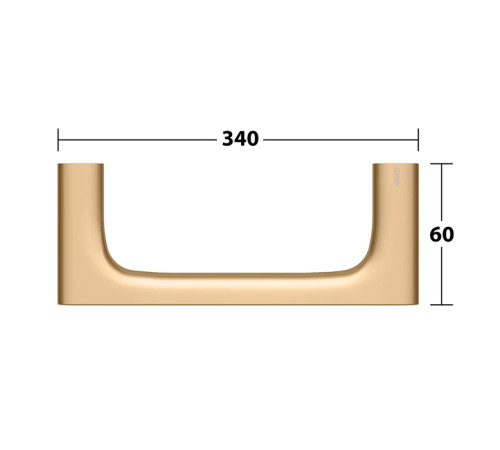 Кольцо для полотенца Keuco Edition 400 подвесное brushed brass 11521250000