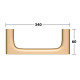 Кольцо для полотенца Keuco Edition 400 подвесное brushed brass 11521250000