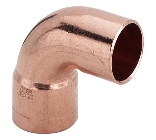 Угольник 90° Viega однораструбный медь 42 мм 113995