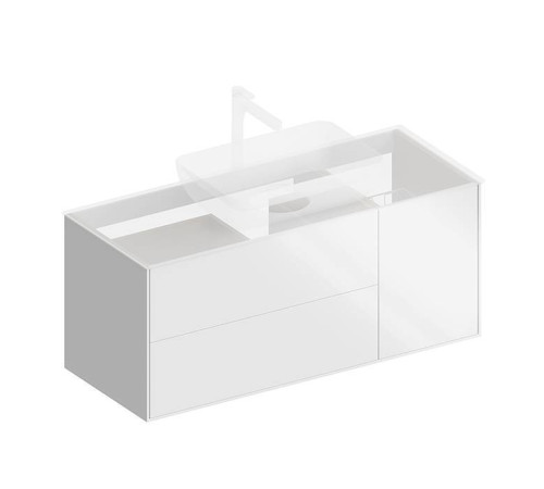 Тумба подвесная Kerama Marazzi PLAZA Modern 120x48 см 3 ящика белый / дуб виченце PLB.M.120.3\WHT.V