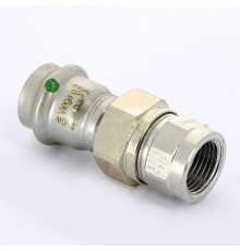 Муфта разъемная Viega Sanpress Inox 22х1/2 пресс-В с плоским уплотнением 437497