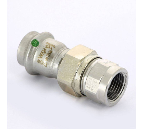 Муфта разъемная Viega Sanpress Inox 22х1/2 пресс-В с плоским уплотнением 437497
