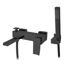 Смеситель для ванны Boheme Q с душевым комплектом черный 143-BB.2