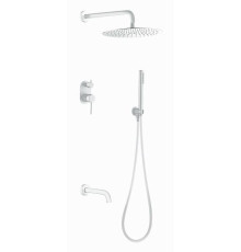 Душевой комплект встраиваемый Boheme Uno верхний душ 30 см matt white 464-2-MW