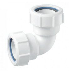 Отвод 90° компрессионный Jimten 50 х 50 мм белый 507025