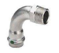 Угловой переход 90° Viega Sanpress Inox с НР 18x3/4 SC-Contur 436919