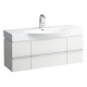 Комплект мебели подвесной Laufen Palace 120х51 см с раковиной белый матовый 8.1170.4.000.104.R / 4.0130.2.075.463.R