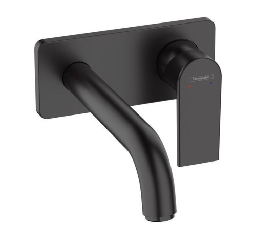 Смеситель для раковины Hansgrohe Vernis Shape настенный излив 204 мм матовый черный 71578670