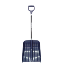 Лопата для снега Fachmann компактная с алюминиевым черенком темно-синяя 05.015