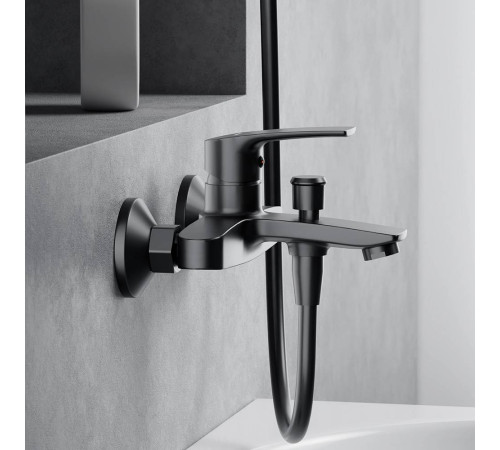 Смеситель для ванны и душа AM.PM Eclipse однорычажный черный 481000300