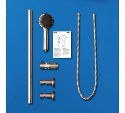 Душевой комплект Dorff Logic 3 режима нержавеющая сталь D0103000SS